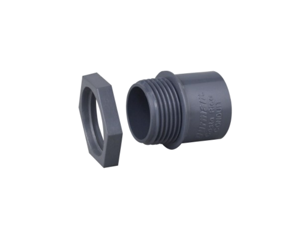 Conector conduit PVC macho tipo A 12 mm (1/2") UL