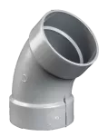 Codo sanitario 45° PVC SDR32.5 pared delgada 150 mm (6")