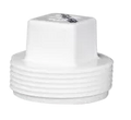 Tapon de limpieza sanitario con rosca PVC SCH40 pared gruesa 100 mm (4")