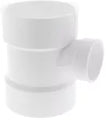 Tee sanitaria reducida PVC SCH40 pared gruesa 100 a 50 mm (4" a 2")
