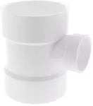 Tee sanitaria reducida PVC SCH40 pared gruesa 100 a 50 mm (4" a 2")
