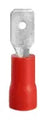 Terminal macho .250" (22-16 AWG) plano rojo (10 por paquete)