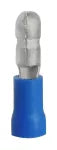 Terminal macho .156" (16-14 AWG) redondo azul (10 por paquete)