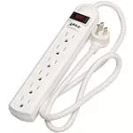 Regleta 6 tomas conector curvo 15A 110V blanco Eagle 1135-W