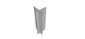 Esquinero aluminio natural para siding machimbrado y fachada Tek 17 x 17 mm x 6.4 metros