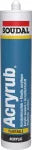 Sellador acrilico pintable Acryrub 300 mL Soudal 102601 (negro)