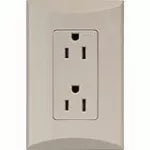 Tomacorriente doble 15A 110V TR marfil Plata Eagle 1009A-V