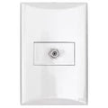 Conector para TV coaxial blanco Plata Eagle 1007-W