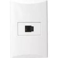 Conector para telefono RJ11 blanco Plata Eagle 1008-W