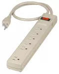 Regleta de uso rudo 6 tomas 13A 125V blanca Volteck MUL-6 / 47182
