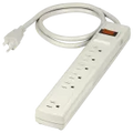 Regleta 6 tomas con supresor 450J 15A 125V blanca Volteck MUL-645 / 47184