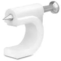 Grapa aislante para cable coaxial blanca 10 mm Volteck GCU-10B / 48274 (20 por paquete)