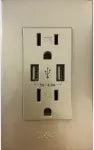 Tomacorriente doble 15A 125V TR con USB 4.8V champagne T&J Eagle 8054-CH