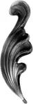 Hoja cola derecha 40 x 110 mm (3 mm) hierro forjado decorativo para rejas 136/1