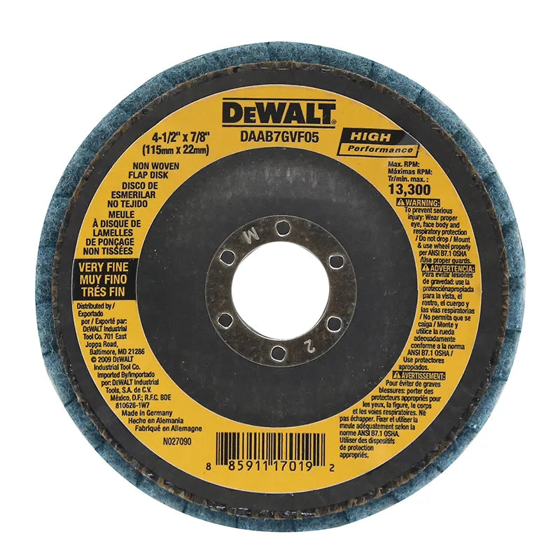 Disco abrasivo flap metal 4-1/2" x 22.2 mm grano 40 Dewalt DW8307-BR