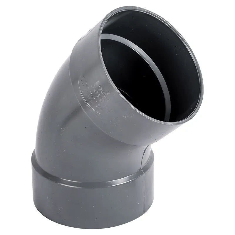 Codo sanitario 45° PVC SDR32.5 pared delgada 38 mm (1-1/2")