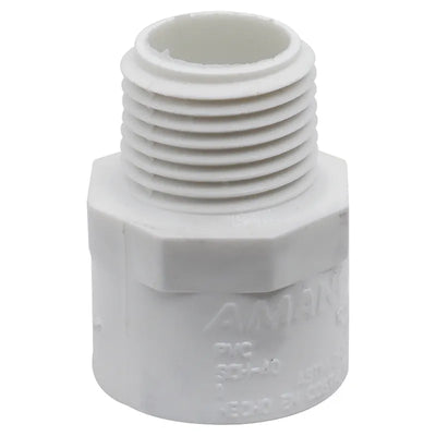 Adaptador potable macho PVC SCH40 18 mm (3/4")