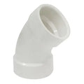 Codo sanitario 45° PVC SCH40 pared gruesa 38 mm (1-1/2")