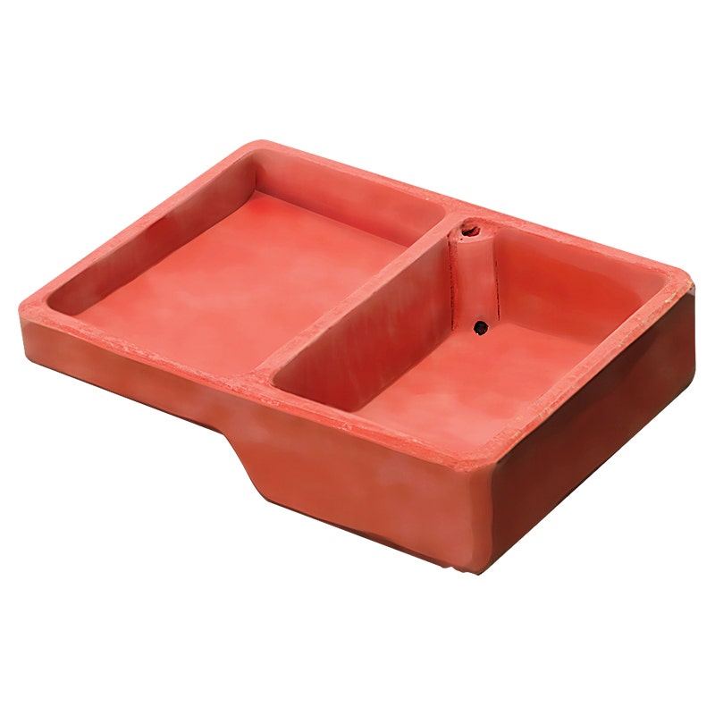 Pila de concreto roja (1 tanque izquierdo y 1 batea derecha) 90 x 66 cm