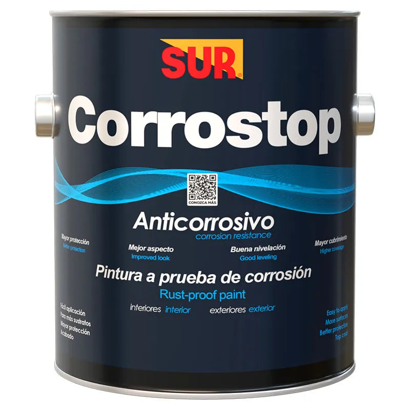 Pintura anticorrosiva Corrostop 9000 galon Sur  (negro)
