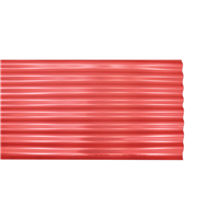 Lamina techo ondulada esmaltada roja 0.46 mm x 1.06 x 3.66 metros Metalco
