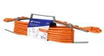 Extension electrica polarizada de uso rudo 3 tomas 10 metros naranja 13A 16AWG Volteck ER-10X16 / 48046