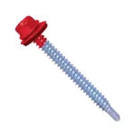 Tornillo techo punta broca 1/4 x 1-1/2 rojo (12 por paquete)