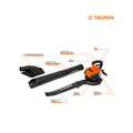 Aspiradora / sopladora con motor a gasolina 26cc 1 HP a 2 tiempos Truper SOPLA-26T / 13047