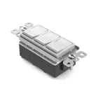 Interruptor triple 15A 220V blanco Decor Eagle UL3283-W