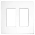 Placa doble con tornillo oculto blanco Decor Eagle UL2152WST