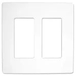 Placa doble con tornillo oculto blanco Decor Eagle UL2152WST