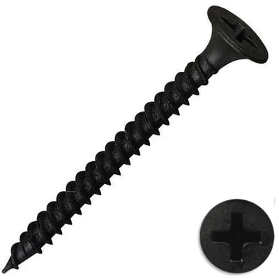 Tornillo gypsum negro punta corriente rosca fina 6 x 1-1/4 (1000 por paquete)