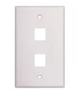 Placa doble con tornillo oculto para conector jack blanco Decor Eagle 8872-W