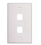 Placa doble con tornillo oculto para conector jack blanco Decor Eagle 8872-W