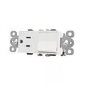 Tomacorriente e interruptor 15A 110V blanco Decor Eagle 3284-W
