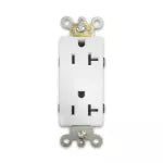 Tomacorriente doble 20A 110V comercial blanco Decor Eagle 7352-W