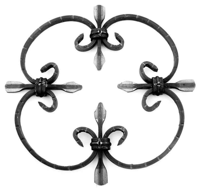 Roseta lanza 250 mm (10 x 5 mm) hierro forjado decorativo para rejas 23/1