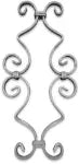 Roseta de presion 205 x 445 mm (12 x 6 mm) hierro forjado decorativo para rejas 35/1