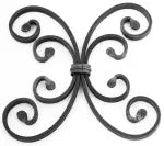 Roseta mariposa 250 mm (12 x 6 mm) hierro forjado decorativo para rejas 33/2
