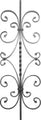 Panel mariposa grande 300 x 900 mm (12 mm) hierro forjado decorativo para rejas 51/3