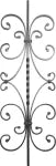 Panel mariposa grande 300 x 900 mm (12 mm) hierro forjado decorativo para rejas 51/3