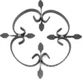 Roseta 250 mm (20 x 4 mm) hierro forjado decorativo para rejas 23/2