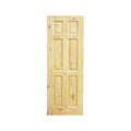 Puerta pino 6 paneles 90 x 210 cm