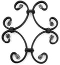 Roseta de presion 220 x 250 mm (12 x 6 mm) hierro forjado decorativo para rejas 36/1