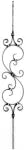 Panel pato pequeño 185 x 900 mm (12 x 12 mm) hierro forjado decorativo para rejas 1051/3