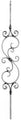 Panel pato pequeño 185 x 900 mm (12 x 12 mm) hierro forjado decorativo para rejas 1051/3