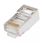 Conector Modular Ethernet RJ45 CAT6 certificado metal (6 por paquete)