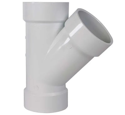 Yee sanitaria PVC SCH40 pared gruesa 38 mm (1-1/2")