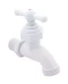 Llave chorro con rosca blanca de PVC