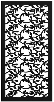 Panel decorativo metalico 1.22 x 2.44 metros (2 mm) enredadera negro Decopanel
